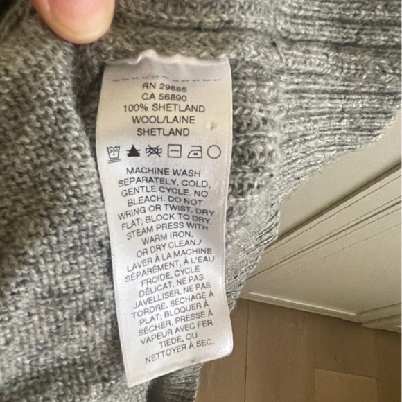 Men’s Pendleton Sweater Washable Wool Large Grey - Picture 3 of 6